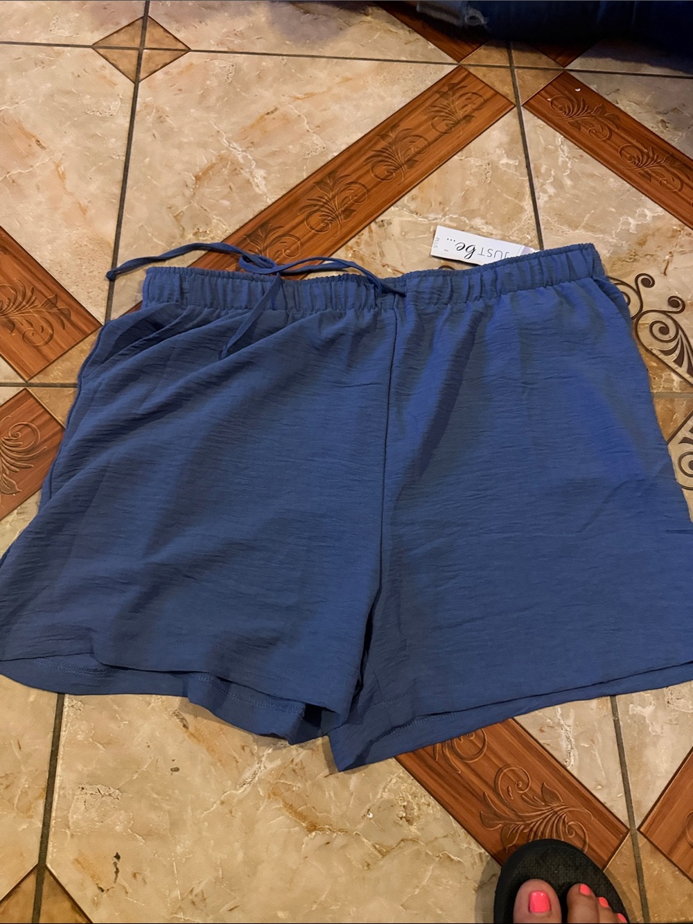 Women's Casual Drawstring Shorts - Blue